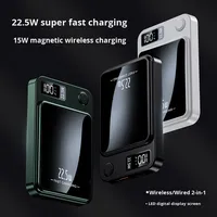 Batterie externe magnétique sans fil de haute qualité PD 22,5W 20W 10000mAh avec charge rapide 15W et entrée Type-C pour iPhone