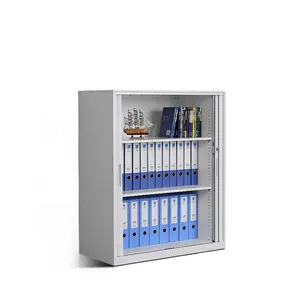 Precio de fábrica Estantes móviles Puerta corredera Archivador Gabinete de acero Puerta corta Tambour Archivador de acero metálico