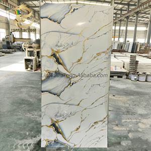 Panneau mural en marbre 1220*2440mm Classique Commerce Divertissement Imperméable Haute brillance <span class=keywords><strong>Feuille</strong></span> de PVC Design moderne pour l'intérieur - Product Image 5