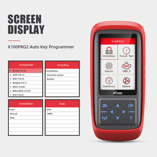 XTOOL X100 Pro2 Auto OBD2 Automotive Scanner Key Programmer X100PRO Car Code Reader Scanner Car Diagnostic Tools Free Update