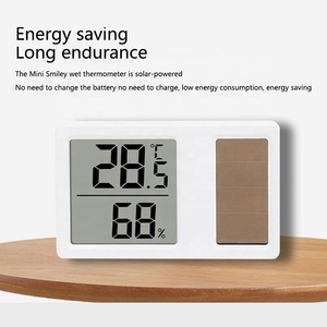 เครื่องวัดอุณหภูมิและความชื้นอิเล็กทรอนิกส์ขนาดเล็ก จอแสดงผลดิจิตอลแบบเรียลไทม์ พลังงานแสงอาทิตย์ ความแม่นยำสูง ใช้งานได้ยาวนาน - Product Image 3