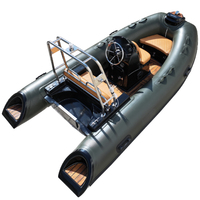 Bateau pneumatique RIB360 de 360 cm en PVC Hypalon, moteur hors-bord, pour la pêche sportive en famille sur lac, certifié CE, capacité de 4 personnes, durable et écologique