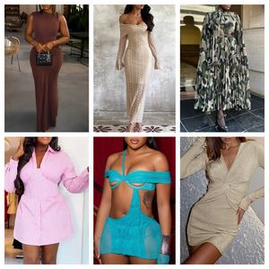 Robe en maille imprimée Robe sexy en maille Pas cher Vente en gros Vêtements d'occasion Vêtements de seconde main - Product Image 2