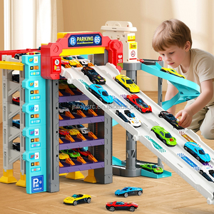 Nuovi Arrivi: Pista da Corsa Elettrica Automatica con Parcheggio e <span class=keywords><strong>Stazione</strong></span> di Servizio, Giocattoli con 8 Auto in Lega - Product Image 1