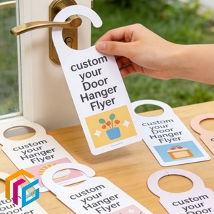 Affiche publicitaire personnalisée en carton pour <span class=keywords><strong>porte</strong></span>, imprimée en offset et en quadrichromie, pour usine d'impression - Product Image 1