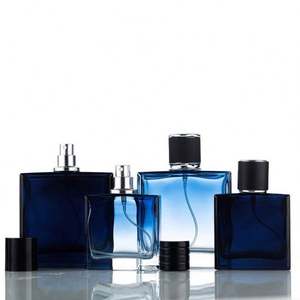 Flacon de parfum en verre de luxe vide unique, 50 ml/100 ml, avec bouchon pulvérisateur, capacité personnalisable, impression sérigraphique, design carré - Product Image 1