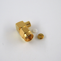 Cable RG402 de .141, Antena de 50 ohmios, Conector Coaxial RF Impermeable con Conector SMA Macho en Ángulo Recto