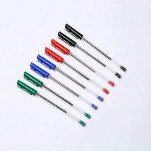 Wholesale Black Blue Red Green Refill Cheap Ball Point <b>Pens</b> Permanent Ink 0.5mm Tip Multi-Function Novelty Custom Logo - Product Image 1