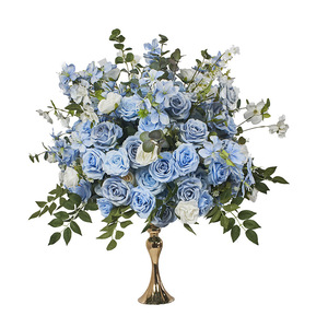 60cm Blue Green Silk Modern Plant Flower Ball Wedding Table Decoration Stage <strong>Background</strong> Placement Simulated Flowers - Product Image 6