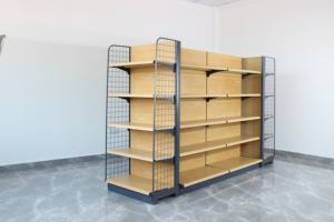 مباشر من المصنع! الثقيلة الراحة رف تخزين ضوء الخشب الحبوب نمط البقالة رفوف - Product Image 3