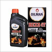 OILMAN LUBRICANTS Huile moteur entièrement synthétique 20W40 SAE pour moteurs de moto et de camion à kilométrage élevé 4T Fabriquée en Inde