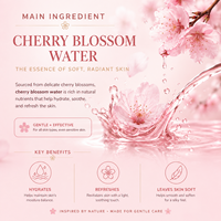 Gel Douche Éclaircissant au Collagène et Niacinamide à la Fleur de Cerisier Marque Blanche – Mousse Rafraîchissante Réparatrice pour la Peau