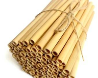 Pailles en roseau naturelles de 20 cm pour smoothies, jus, cocktails - Écologiques, biodégradables, réutilisables, pour les voyages