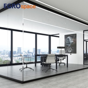 Egrospace văn phòng kính hiện đại hệ thống tiêu chuẩn Kích thước bảng gỗ vật liệu nhôm trong nhà <span class=keywords><strong>Modular</strong></span> phân vùng tường - Product Image 3