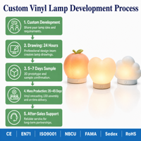 Lampe en vinyle personnalisée, lumière douce, veilleuse en forme de nuage de pêche, décoration de chevet pour chambre d'enfant, cadeau, OEM, ODM, vente en gros
