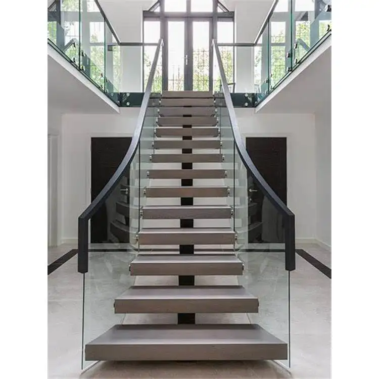 Indoor Duplex gerader Treppenstufen und Modultreppen mit Holzstufen