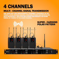 Système de monitoring intra-auriculaire sans fil professionnel 4 canaux, dernière conception, transmission UHF, son clair et stable