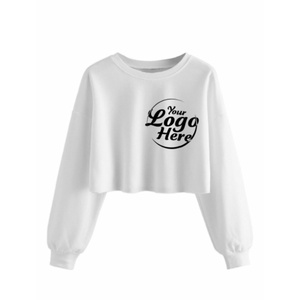Sudadera con capucha personalizada para mujer, informal, de manga larga, con bajo sin rematar, estilo crop top, gris, talla M - Tienda de ropa para mujer - Product Image 3