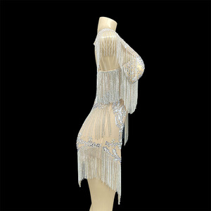 Novance Y2203 abiti Casual eleganti cristalli frange abito compleanno abito strass trasparente apertura <span class=keywords><strong>cerimonia</strong></span> <span class=keywords><strong>abbigliamento</strong></span> - Product Image 5