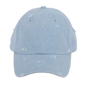 หมวกเบสบอลเดนิมสีฟ้าครามแบบขายส่ง ปักโลโก้ตามสั่ง สไตล์ Dad Hat ลุคทำเก่า - Product Image 2