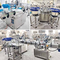 12 Ml Cosmétique Monoblock Automatisé Flacon Remplissage et Étiquette Capsulage Machine Liquide 10-100ml pour Huile Essentielle