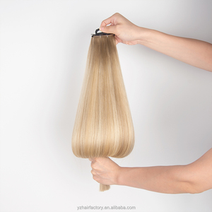 Extensiones de Cabello con Trama Invisible de Mariposa Rubia Rusa sin Costuras de PU, Trama de Piel con Agujeros - Product Image 5