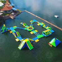 Ventes Flash : Parc Aquatique Gonflable Géant Bleu, Nouveau Parc Aquatique Commercial Flottant à Vendre, Certifié TÜV CE