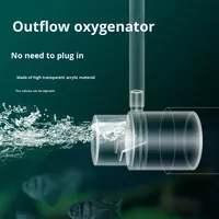 Diffuseur d'oxygène pour aquarium, filtre de sortie d'oxygène, tuyau de filtration, oxygénation sans électricité, volume d'air réglable, ajout d'oxygène