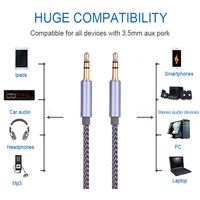 Casque Écouteur Mono 2m 6ft Dc 3.5mm Aux Kabel Pour Voiture 3.5 Jack Auxiliaire Hifi 3.5mm Stéréo Écouteurs Câble Audio