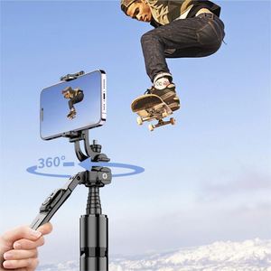 X617 C08 2.02m Aluminum Alloy <b>Foldable</b> Ultra-long Pole 360-degree Panoramic Shooting Multi-functional Tripod Selfie <b>Stick</b> BT 5.0 - Product Image 4