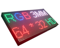 Panel de pantalla led P3, matriz de puntos Hub75 de 192x96mm, uso interior programable de módulo led, placas de señal de publicidad