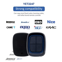 Télécommande RF YET2247 pour porte de garage, portail électrique, code d'apprentissage 1527, 433Mhz, télécommandes