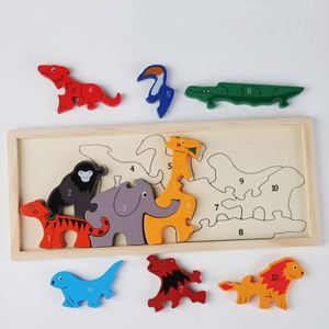 Juego de Pensamiento Lógico de Madera, Números, Transporte, Animales, Bloques Educativos, Tablero de Clavijas, Rompecabezas 3D - Product Image 3