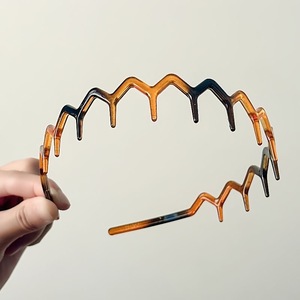 <span class=keywords><strong>Serre</strong></span>-têtes en zigzag pour femmes, adolescentes et hommes, bandeaux en plastique à dents fines en zigzag, <span class=keywords><strong>serre</strong></span>-têtes antidérapants noirs avec <span class=keywords><strong>peigne</strong></span> - Product Image 1
