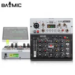 OEM Audio Mixer 24bit 192K professional sound card studio audio interface with BT 5.0 mixing console
