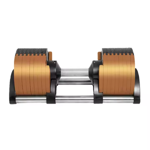 Juego de mancuernas ajustables para musculación, equipo de fitness, pesas de gimnasio en colorido diseño personalizado hecho de plástico de acero - Product Image 4