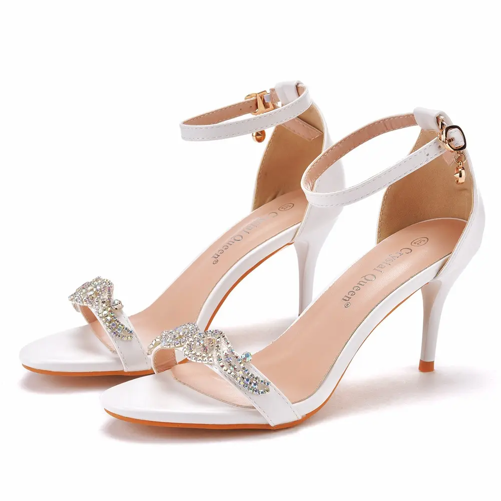 2023 Nieuwste Cinderella Schoenen Strass Hoge Hak Vrouwen Pumps Puntige Teen Vrouw Crystal Party Trouwschoenen Voor Vrouwen