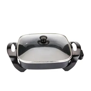 Stable Electric Baking Ceramic Non-Stick Frying Pan Square Skillet With Detachable Plate