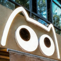 Boîte à lumière LED dynamique en aluminium MACCAN, panneau publicitaire extérieur avec modules LED étanches de couleur personnalisée