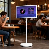 Tablet Plasma Blanca de 21.5 Pulgadas con Android 13, Smart TV con Pantalla Táctil LED, Monitor Portátil Full HD