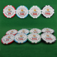 Jetons de poker personnalisés en argile, fabrication sur mesure, fourniture directe d'usine, marqueurs de balle de golf