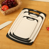Ensemble de 3 planches à découper pour la cuisine, planches à découper antidérapantes, sans BPA, réversibles, grand format, cadeaux uniques