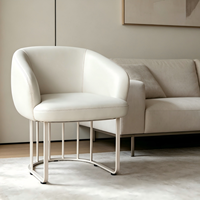 Fauteuil de salon en cuir contemporain, chaîne d'approvisionnement stable, tailles personnalisables disponibles