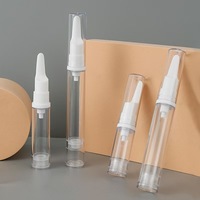Vente en gros 5ml 10ml 15ml Crème pour les yeux Bouteille sans air en plastique PP Pompe à vide Facile à transporter et à distribuer Bouteilles Bouteille à vide