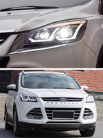 JIEHAO pour Kuga MK2 2013-2016 : Phares LED améliorés Plug-and-Play 12V avec nouveaux feux de jour (DRL)