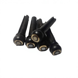 High Quality MA International Black Ox Horn & Buffalo Horn Polished Bridge Pins for Guitar Tremolo Accessories - Product Image 1