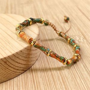 Bracelet en pierre naturelle avec perles de verre colorées, bien-être holistique, conditions de paiement flexibles, support audit usine - Product Image 3
