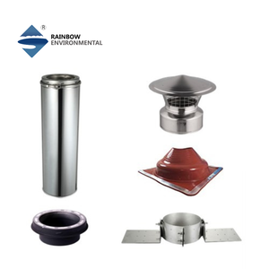 <span class=keywords><strong>Cheminée</strong></span> Arc-en-ciel 6 pouces en acier inoxydable et silicone avec garniture de toit et garantie de 5 ans - Product Image 3