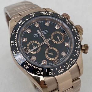 Nuevo Reloj Cronógrafo de Cuarzo para Hombre de 39 mm en Tono Oro Rosa con Movimiento VK63 - Product Image 3