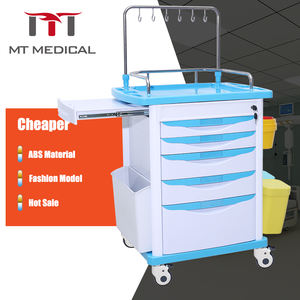 รถเข็นยาฉุกเฉินทำจากพลาสติก ABS รถเข็นทางการแพทย์ทางการแพทย์ทางการแพทย์ - Product Image 5